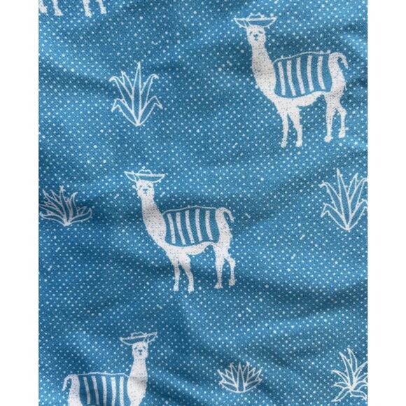 Tipsy Elves Men's Blue Llama Lined Drawstring Pockets Swim Trunks Size XL - Picture 4 of 8